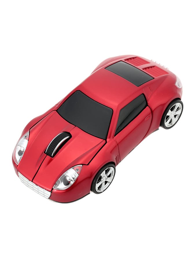 Generic - Wireless Racing Car Shaped Optical USB Mouse Red/Black - Image 1