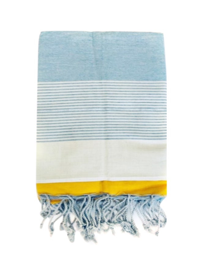 Cotton Stripped Beach Towel Blue 130x100cm