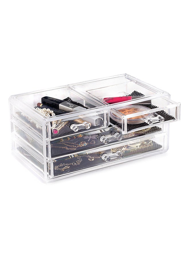 4-Drawer Cosmetic Organizer Clear - Image 3