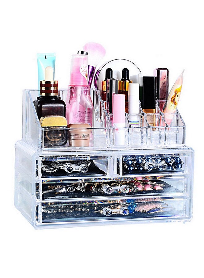 4-Drawer Cosmetic Organizer Clear - Image 5
