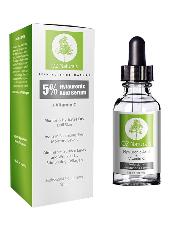 OZ Naturals Hyaluronic Acid And Vitamin C Professional Moisturizing Serum 30ml  - Image 3