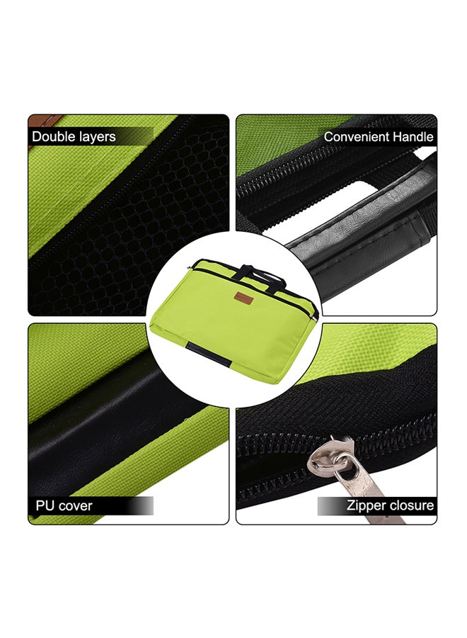 Generic - Double Layer Document Holder Zipper File Bag With Handle - Image 1