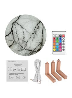 3D Print Moon Lamp LED Night Light With Stand And Remote/Touch Control White 5.9inch