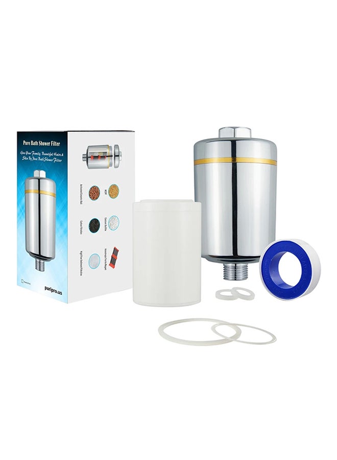 PuriPro - Pure Bath Anti Hair Fall Shower Filter Silver - Image 1