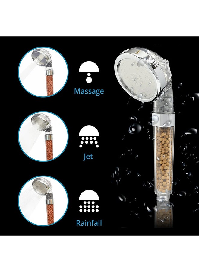 PuriPro - Handheld Ionic Filtration Shower Head With Three Different Functions Multicolour - Image 1