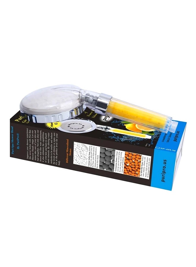 Aroma Therapy Ionic Shower Head With Goodness Of Lemon And Vitamin C - Giant Size Head Multicolour