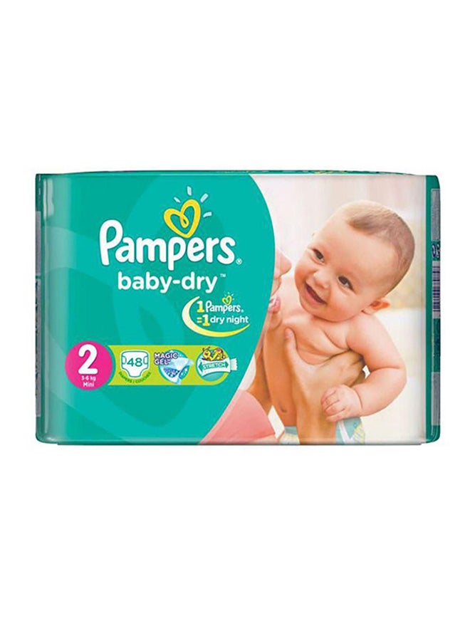 Pampers Set Of 3 Baby Dry Diapers, Value Pack, Size 2, Mini, 3-6 Kg, 48 Count  - Image 1