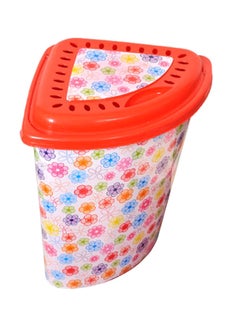 El Helal & Golden Star Corner Laundry Basket With Lid Multicolour 
