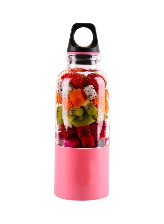 عصارة محمولة مزودة بمنفذ USB 500 ml FC-0202 الوردي/الشفاف - Image 1