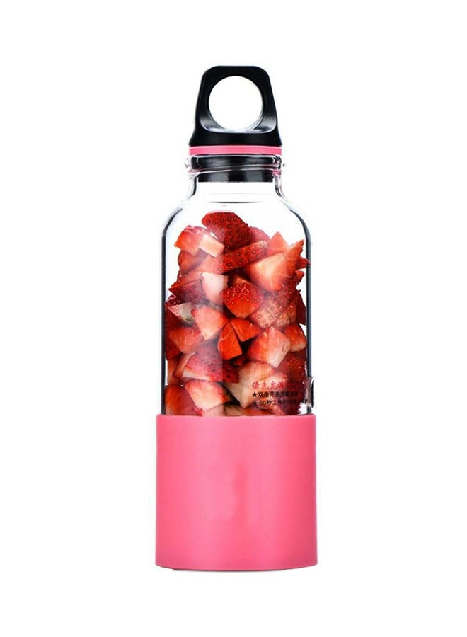 عصارة محمولة مزودة بمنفذ USB 500 ml FC-0202 الوردي/الشفاف - Image 2