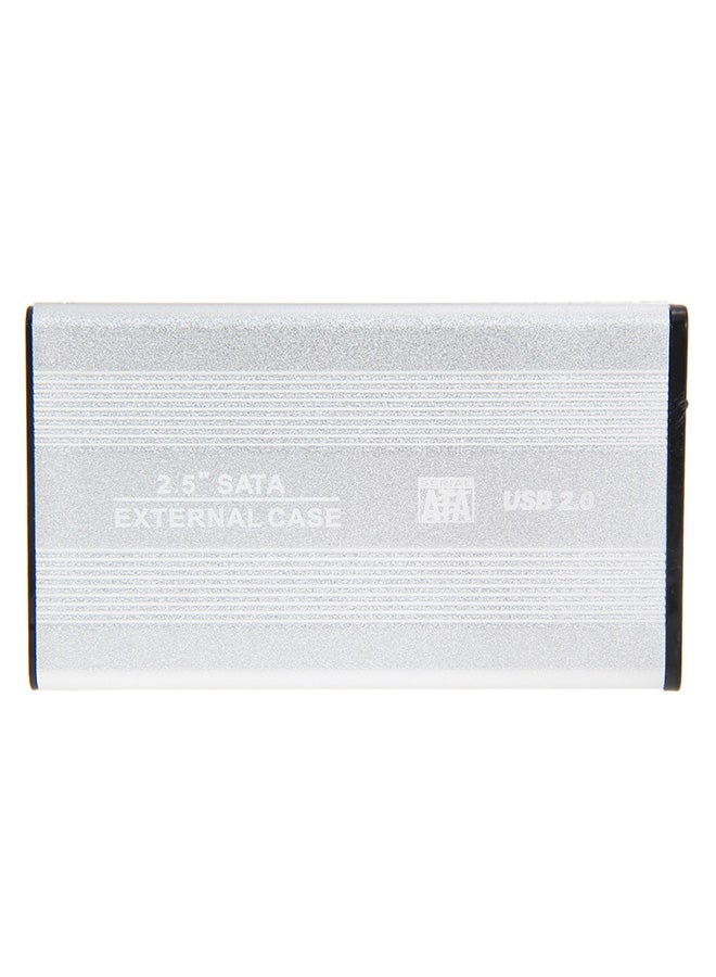 USB 2.0 SATA Enclosure External Case for Laptop Hard Disk Silver - Image 1