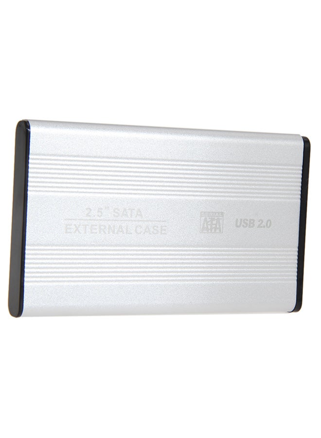 USB 2.0 SATA Enclosure External Case for Laptop Hard Disk Silver - Image 2