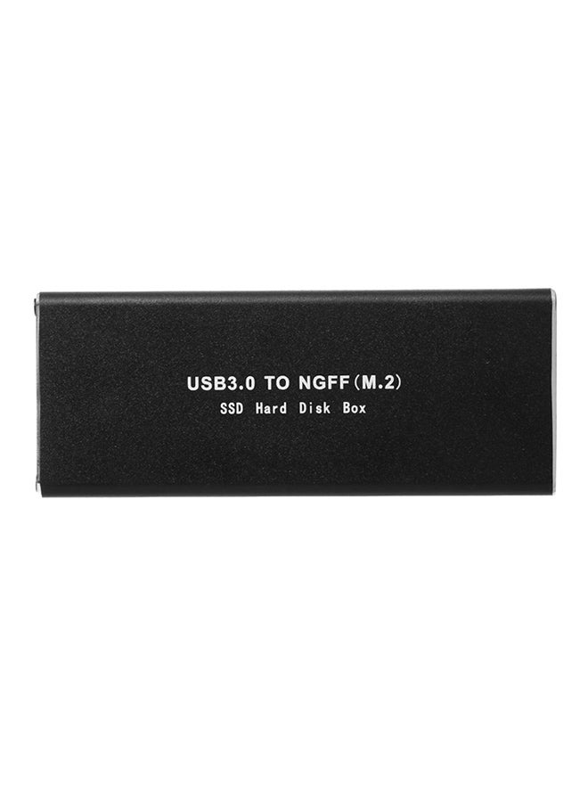 Generic - M.2 NGFF To USB 3.0 6Gbps SSD External Enclosure Converter Adapter Case Black - Image 1