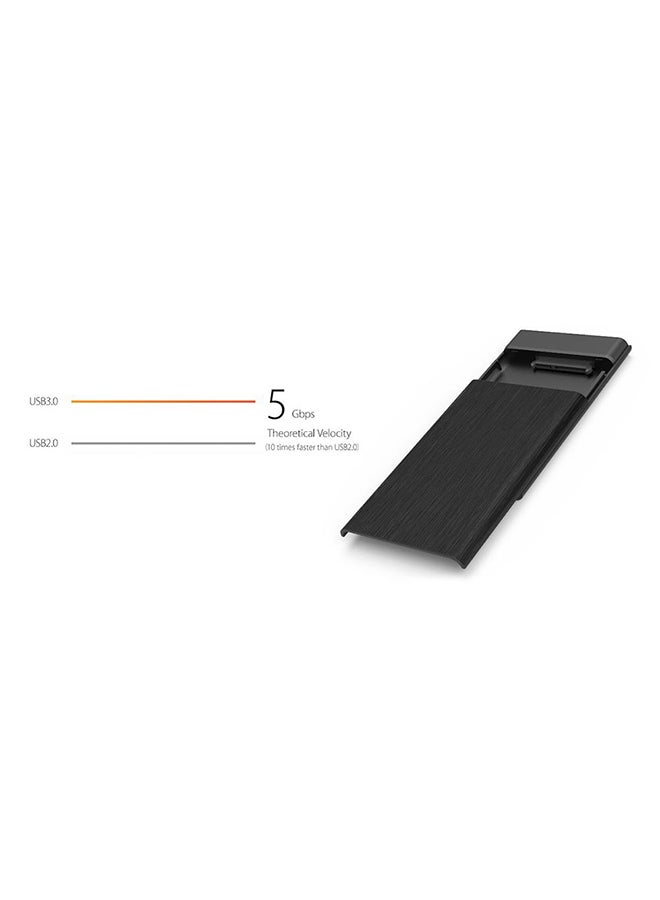 قرص خارجي صلب بمحرك أقراص ثابتة مقاس 2.5 بوصة بتقنية SATA ومنفذ USB 3.0 أسود