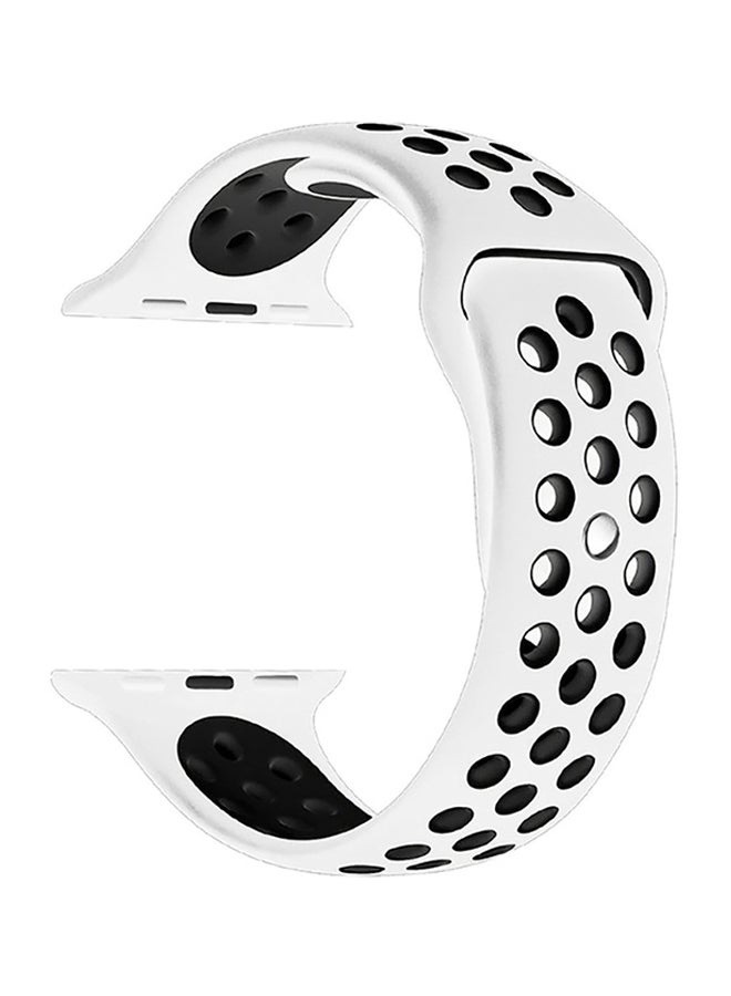 لنكوو سوار بديل لساعة أبل سلسلة 4/3/2/1 أبيض/ أسود - Image 1