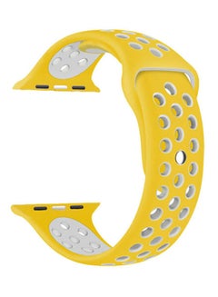Replacement Band For Apple Watch Series 1/2/3/4 40mm (Medium/Large) Yellow/Grey