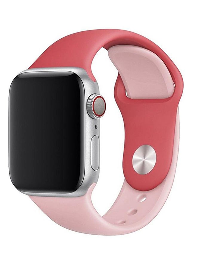 LNKOO - Replacement Band For Apple Watch Series 1/2/3/4 44mm Dark Pink/Pink - Image 1
