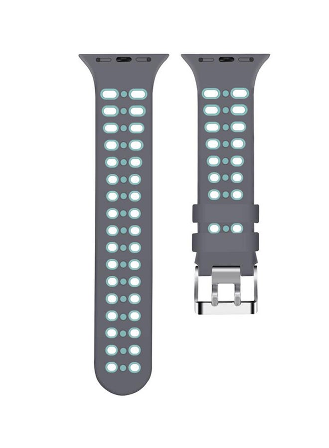 LNKOO Replacement Band For Apple Watch Series 1/2/3/4 38mm Black/Green - Image 1