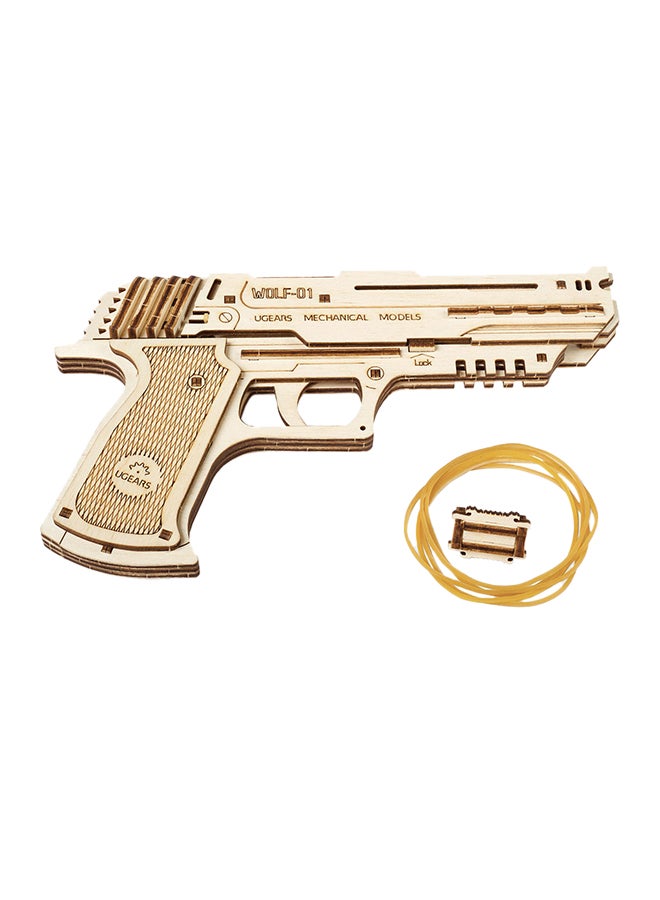 UGEARS Wolf-01 Mechanical Wooden Handgun Wolf-01 63 12+ Years - Image 3
