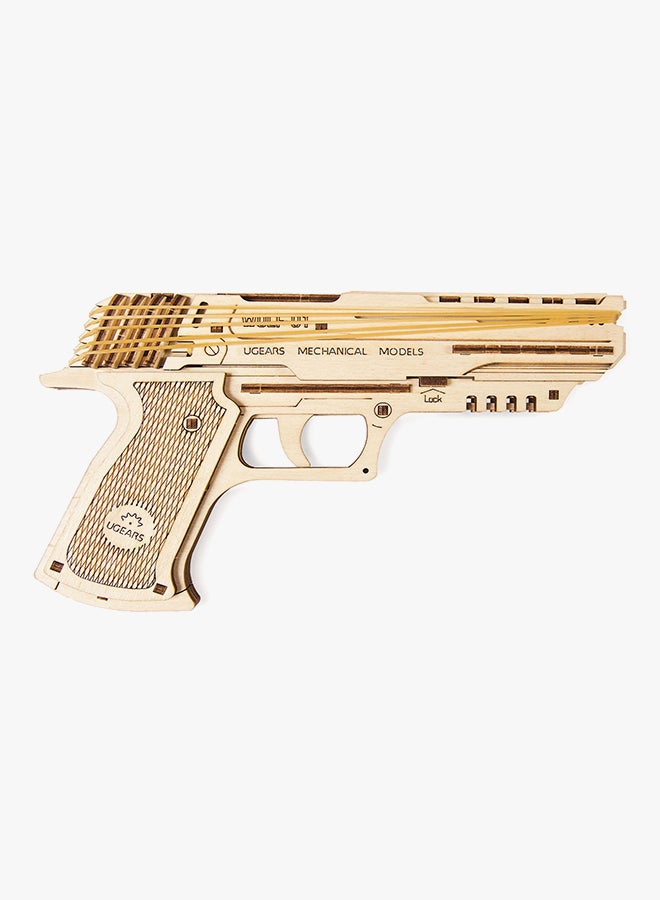 UGEARS Wolf-01 Mechanical Wooden Handgun Wolf-01 63 12+ Years - Image 4