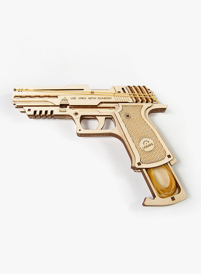 UGEARS Wolf-01 Mechanical Wooden Handgun Wolf-01 63 12+ Years - Image 5