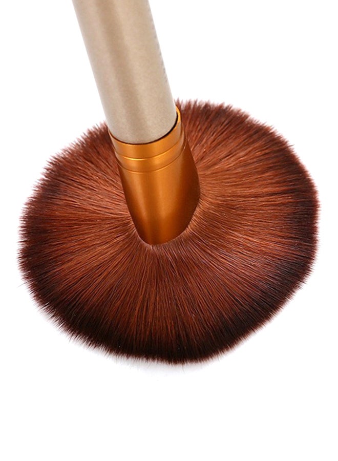 12-Piece Make-Up Brush Set Gold/Bronze - Image 3