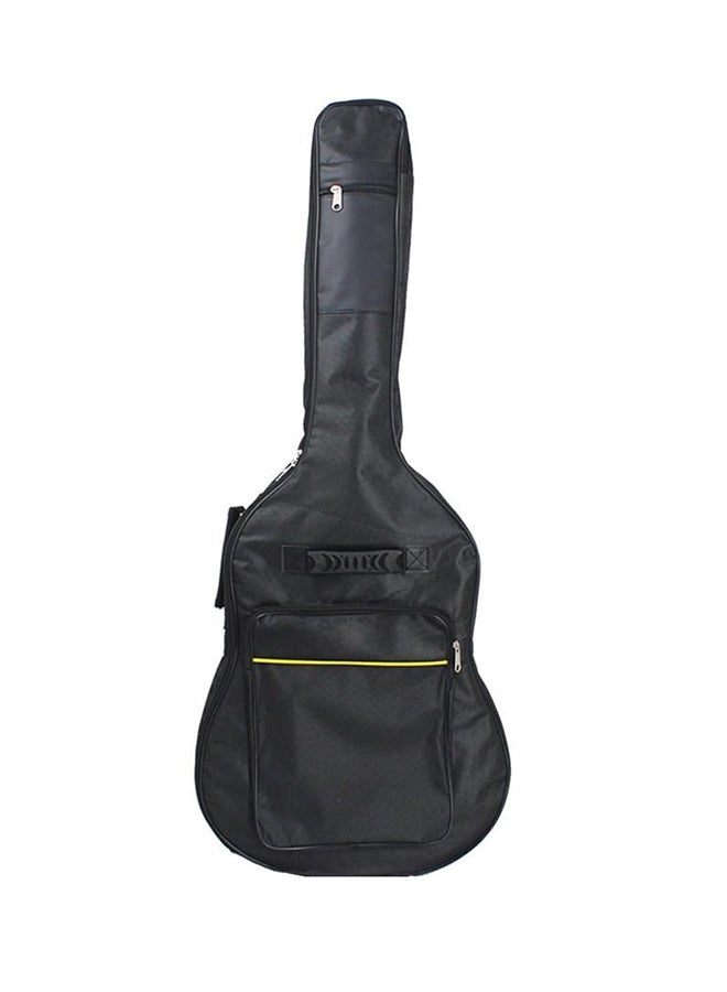 Mike Music Acoustic Guitar Bag Backpack With Dual Adjustable Shoulder Strap - Black - Image 1