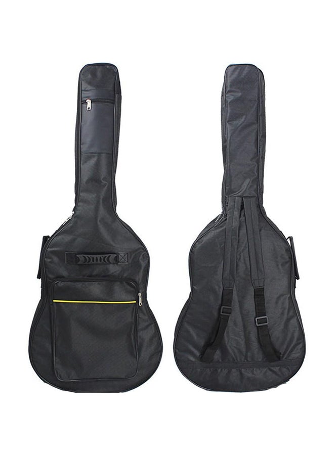 Mike Music Acoustic Guitar Bag Backpack With Dual Adjustable Shoulder Strap - Black - Image 2