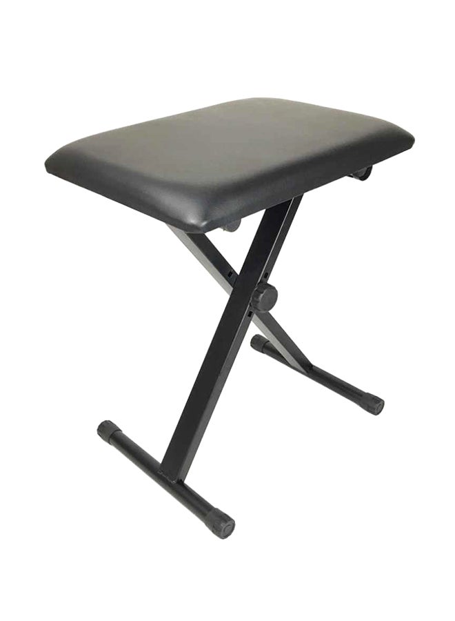 Mike Music Piano And Keyboard Playing Folding Stool With Adjustable Seat Black - Image 1
