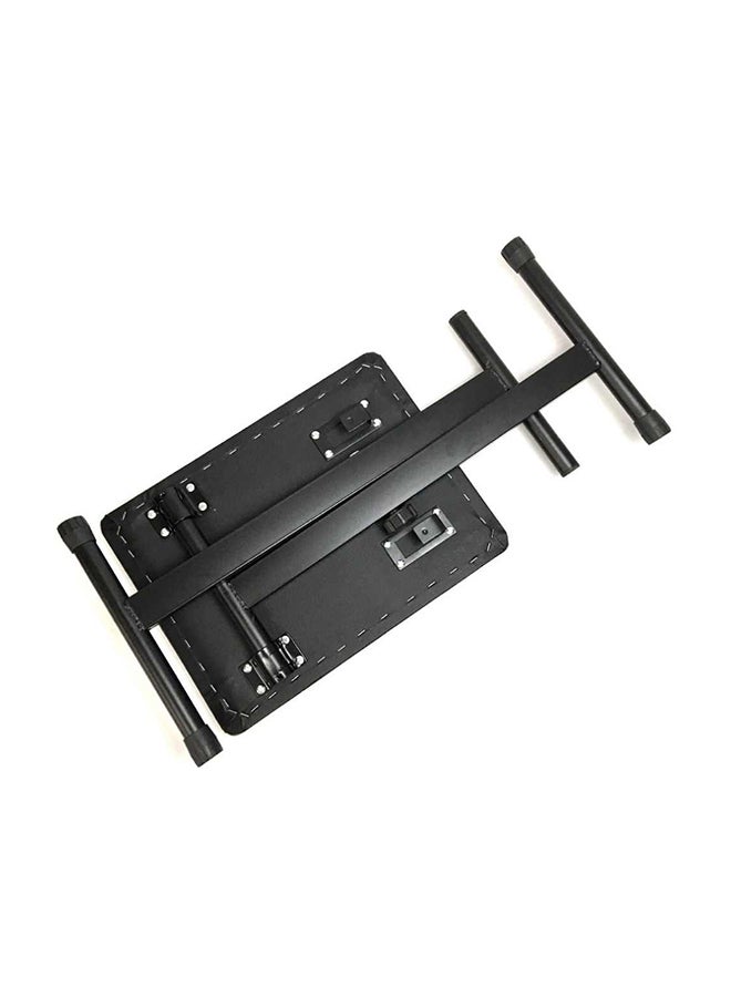 Mike Music Piano And Keyboard Playing Folding Stool With Adjustable Seat Black - Image 2