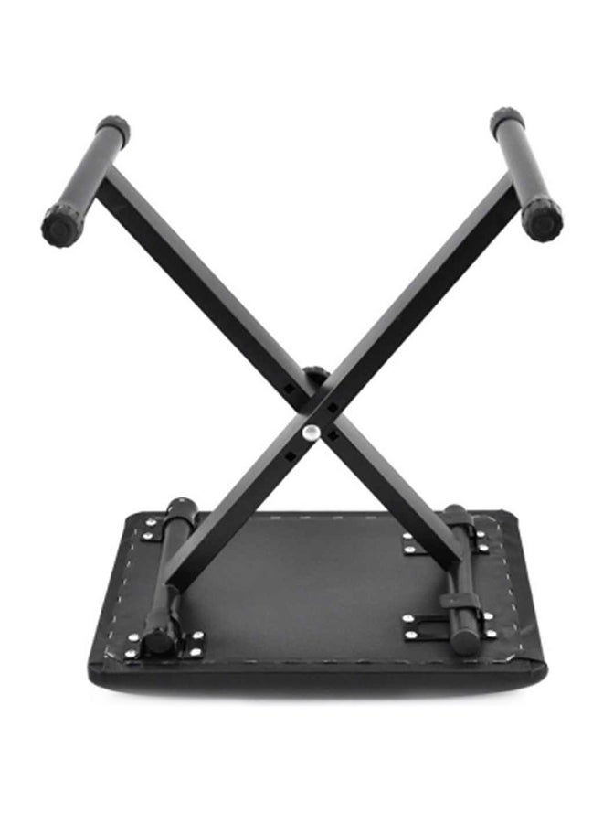 Mike Music Piano And Keyboard Playing Folding Stool With Adjustable Seat Black - Image 3