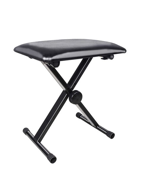 Piano And Keyboard Playing Folding Stool With Adjustable Seat Black