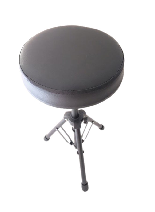 مقعد قابل للطي للعزف على الطبل مع مقعد قابل للتعديل أسود - Image 1