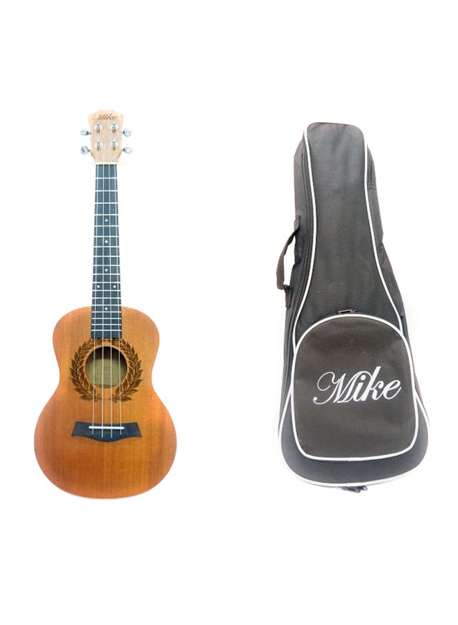 Mike Music Concert Mahogany Ukulele With Gig Bag 26 Inch Satin Natural - Image 1