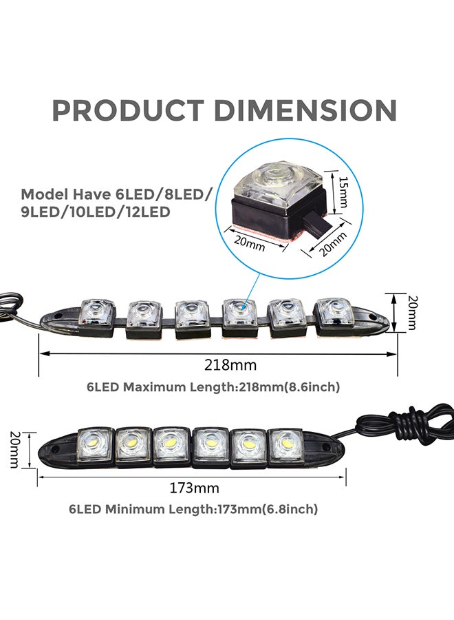 Sharpdo - 2-Piece 6 LED DRL Headlight Lamp - Image 1