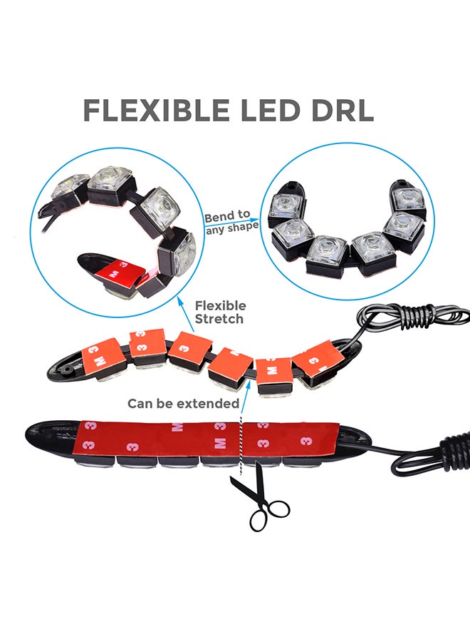 Sharpdo - 2-Piece 6 LED DRL Headlight Lamp - Image 1