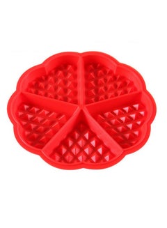 Heart-Shaped Waffle Mould Red 16.5x1.5cm