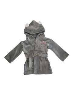 Mamas Gift Princess Winter Hooded Robe Grey  - Image 1
