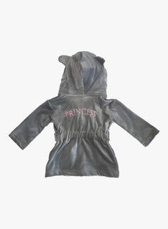 Mamas Gift Princess Winter Hooded Robe Grey  - Image 2