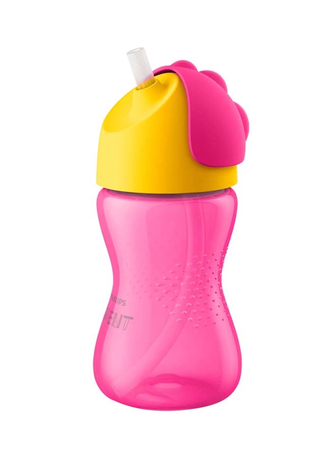 PHILIPS AVENT Sippy Straw Cup, 300ml - Pink/Yellow  - Image 1