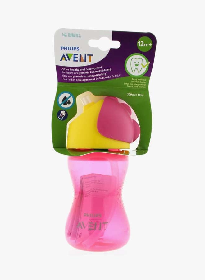 PHILIPS AVENT Sippy Straw Cup, 300ml - Pink/Yellow  - Image 2