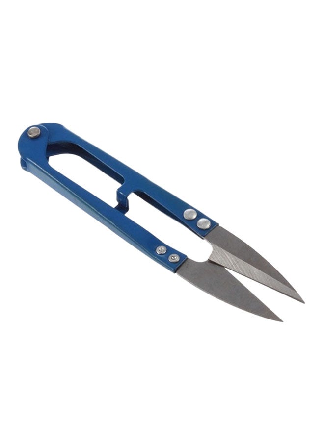 شاربدو مقص كبير عملي بمقبض معدني وتصميم زنبركي أزرق / فضي - Image 1