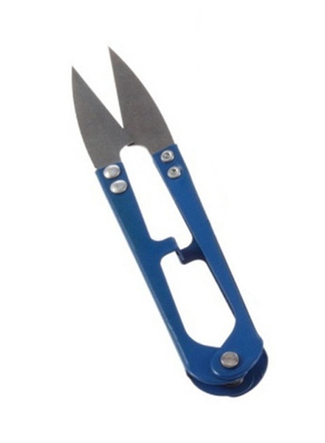 شاربدو مقص كبير عملي بمقبض معدني وتصميم زنبركي أزرق / فضي - Image 2