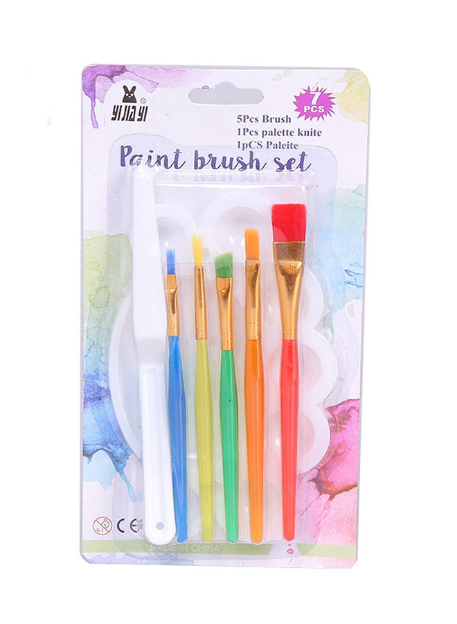 شاربدو مجموعة من فرش الرسم من 7 قطع أحمر / أصفر / أخضر - Image 1