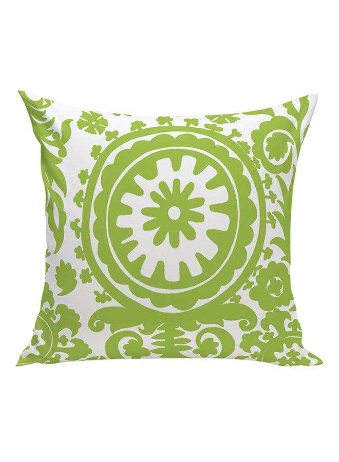 شاربدو وسادة نوم زينة على شكل مربع مزيَّنة بطبعة أبيض/أخضر