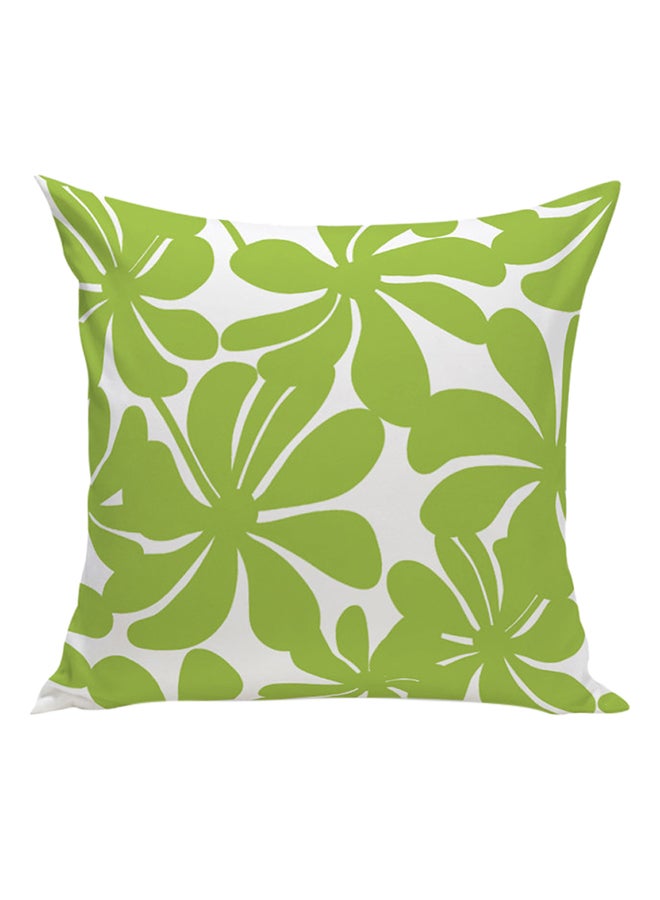 شاربدو وسادة ديكور للزينة بطبعة زهور أخضر/أبيض