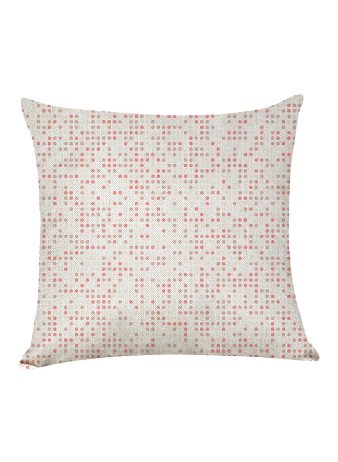 شاربدو وسادة ديكور بطبعة نقاطٍ صغيرة أبيض/ وردي