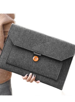 Sharpdo 14-Inch Laptop Bag For Macbook Dark Grey  - Image 4