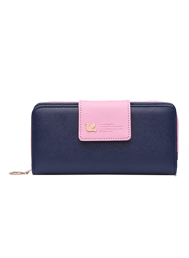 Sharpdo Pu Leather Long Wallet Blue - Image 1