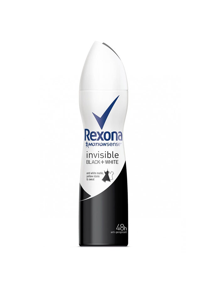 Rexona - Invisible Black & White Body Spray 150ml - Image 1